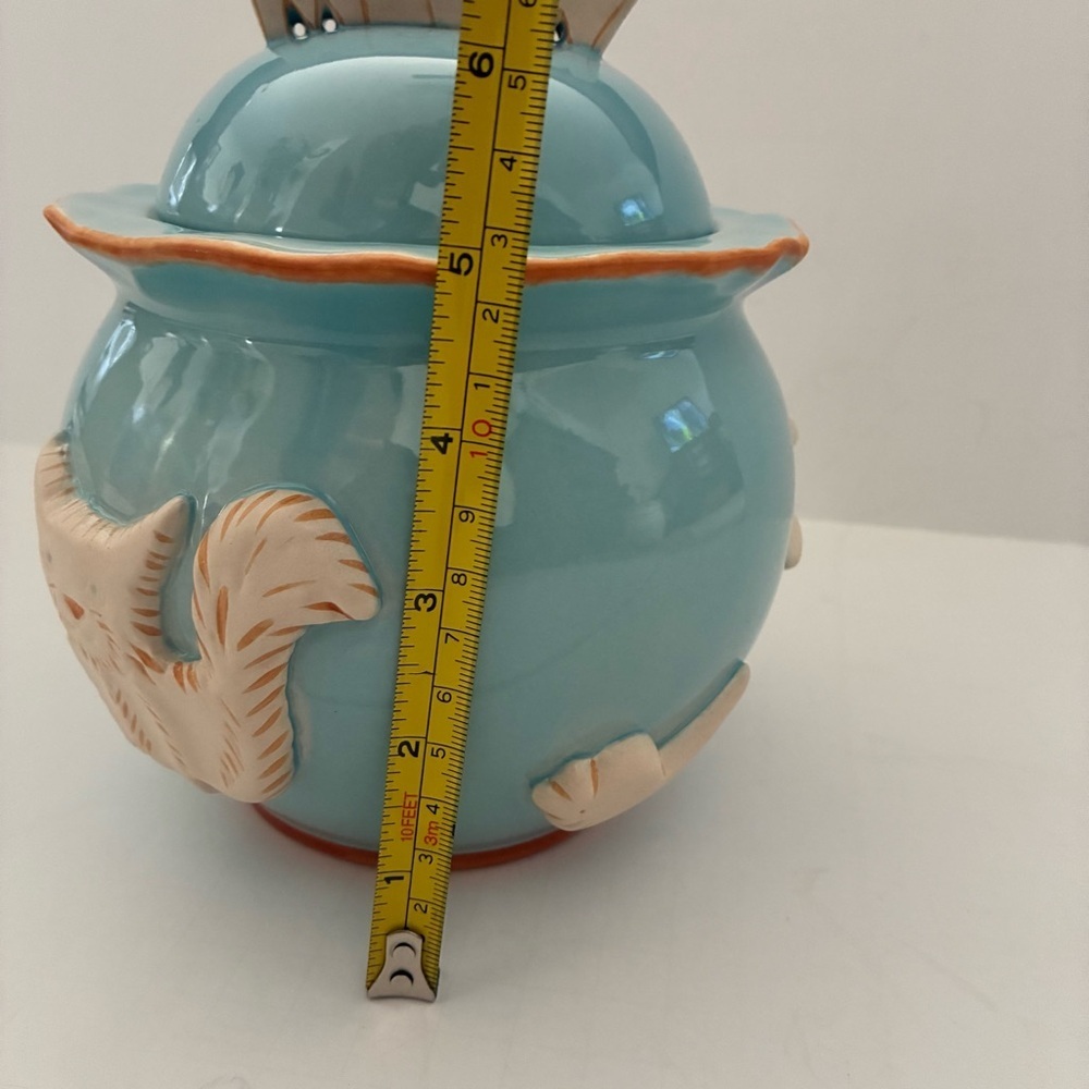 Carmel Ceramica Cat Cookie jar with “Meow” lid - Picture 13 of 16
